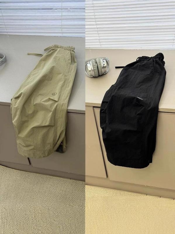 其它 - キッズ ワイド カーゴパンツ 春夏 子供服 ゆったり ワークパンツ 男の子 中小学生 カッコいい 長ズボン カーキ ブラック