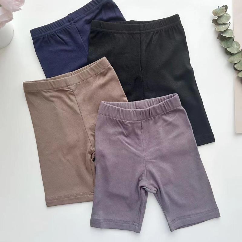 子供服 パンツ キッズ 女児 五分丈 スパッツ 薄手 綿100% レギンス カジュアル 普段使い 80cm 90cm 100cm 110cm 120cm 130cm