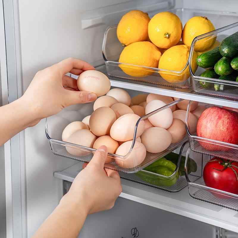 冷蔵庫収納ケース 食品保存容器 家庭用 キッチン 冷凍 卵 野菜 フルーツ 収納 透明 整理