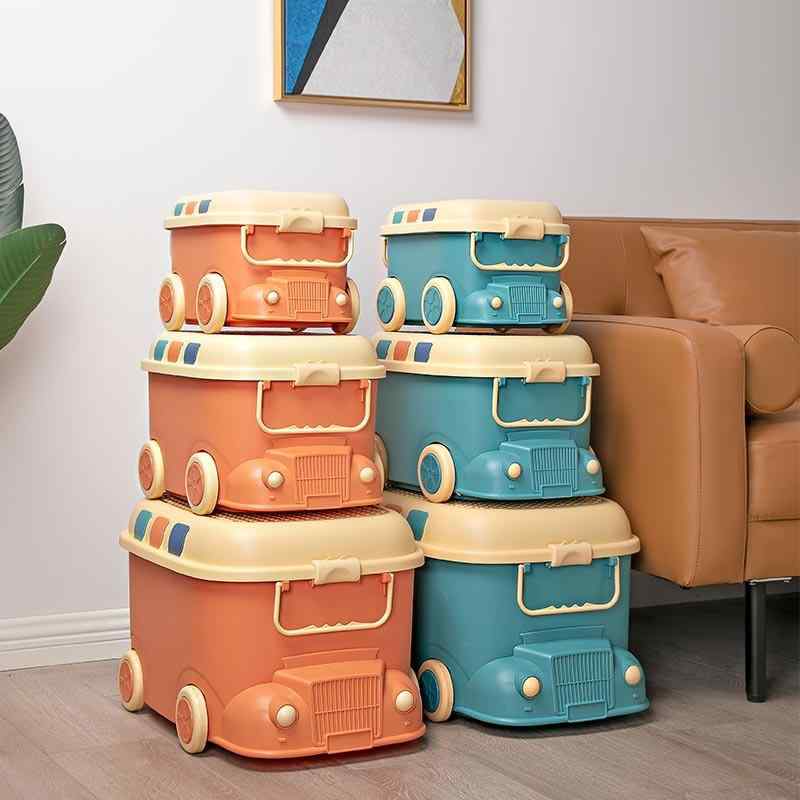 おもちゃ箱 キッズ 子供用 整理箱 かわいい 小さな 電車 収納ボックス 衣類 おやつ 収納ケース キャス..