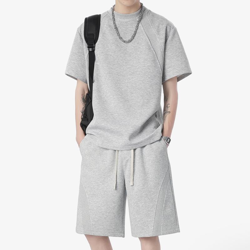 其它 - メンズ Tシャツ ショートパンツ 上下セット 夏用 接触冷感 260g マンバ綿 ルームウェア 部屋着 半袖 短パン リラックス ゆったり ブラック グレー ホワイト