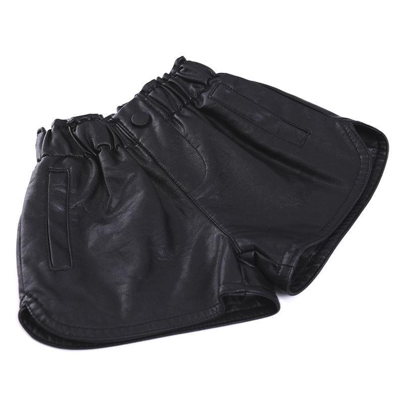 子供服 女の子 PUレザー ショートパンツ 春秋 韓国風 子供服 ホットパンツ レザーパンツ スパッツ 普段使い 伸縮性 かわいい 黒