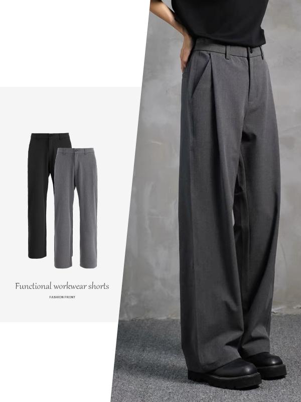 ・スタイル: 韓国版・対象: 18-24歳・パンツ丈: フルレングス・パンツのタイプ: ストレート・ウエスト: ミドルウエスト・ベルト: なし・前立て: ジッパー・厚さ: 普通・柄: 無地・誤差範囲: 1-3cm・対象: 若者・生地名: 綿混紡・メイン素材: ポリエステル・メイン素材の含有量: ポリエステル67%、綿29%、スパンデックス4%・シーン: カジュアル・裾のスタイル: ストレート・加工: 防しわ加工・ディテール: ポケット・伸縮性: 微ストレッチ・生地: ポリエステル・カラー: ブラック、グレー・サイズ: S、M、L、XL、XXL・対象年齢: 成人・対象性別: メンズ・カテゴリ: カジュアルパンツ