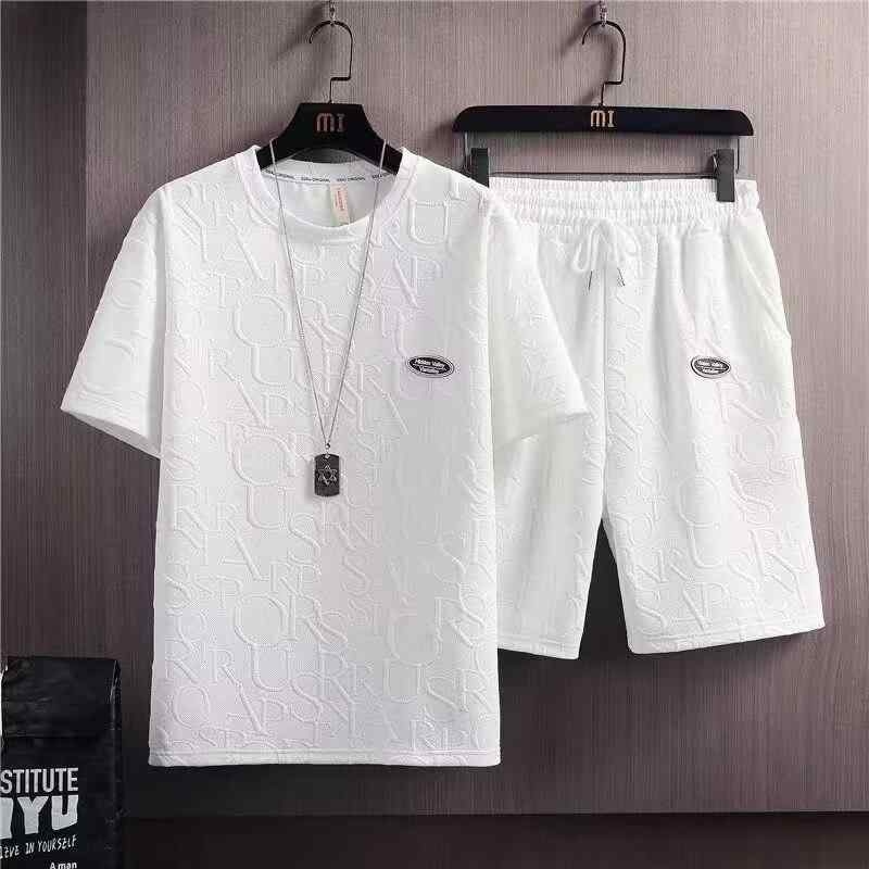 セットアップ メンズ 上下セット ワッフル 半袖 Tシャツ ショートパンツ 2点セット ルームウェア 部屋着 パジャマ 接触冷感 吸湿速乾 普段使い 韓国風 グレー ブラック ホワイト ポリエステル
