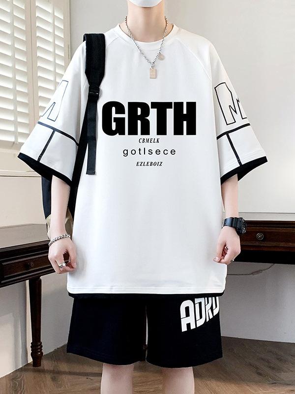 Tシャツ メンズ セットアップ 男性用 半袖 短パン 夏 接触冷感 部屋着 ルームウェア スポーティ 普段使い 大きいサイズ ポリエステル 黒 白 ブラック ホワイト