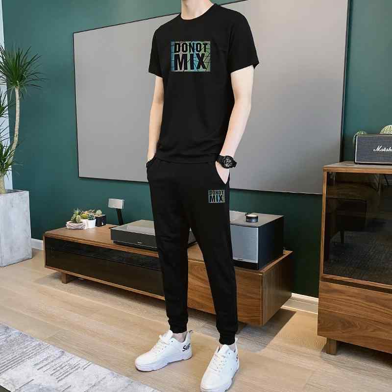 セットアップ メンズ 男性用 夏用 接触冷感 薄手 半袖Tシャツ 長ズボン 上下 2点セット 部屋着 ルームウェア 運動着