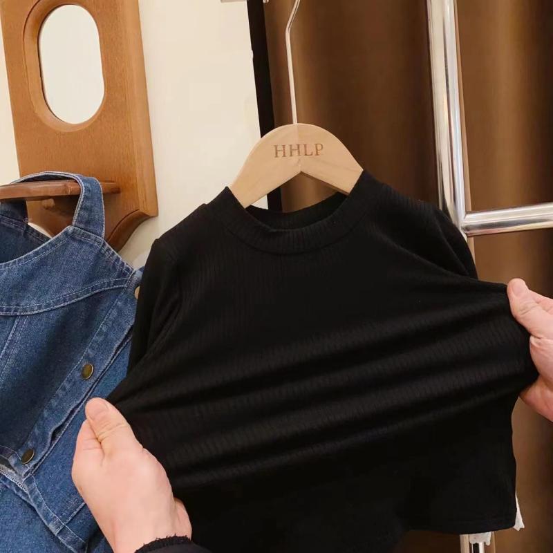 子供用セットアップ ガールズ デニム 3点セット：タンクトップ Tシャツ スカート 春秋 長袖 コットン 100 110 120 130 140 ブラック ブルー