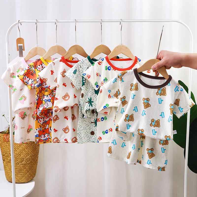 子供用Tシャツ ショートパンツ セットアップ キッズ 男の子 女の子 半袖 薄手 夏服 2点セット 普段着 かわいい 80cm 90cm 100cm 110cm 120cm 130cm 140cm 150cm アニマル柄