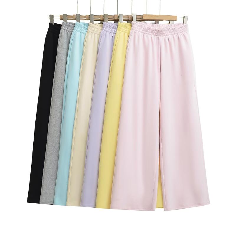 パンツ レディース 春秋物 テーパードパンツ マカロンカラー ウエストゴム 伸縮性 ハイウエスト ゆったり リラックス カジュアル 普段使い 部屋着 ブラック ピンク系