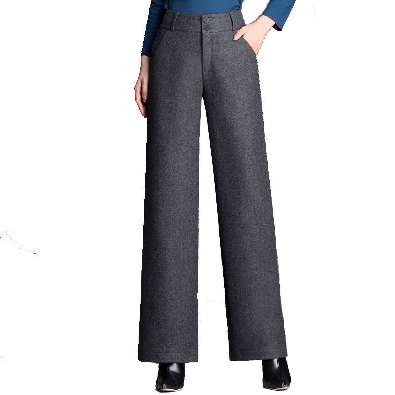 パンツ レディース 秋冬 ウール ワイドレッグパンツ 厚手 ハイウエスト ストレート あったか 暖かい ズボン ボトムス カジュアル きれいめ 通勤 普段使い