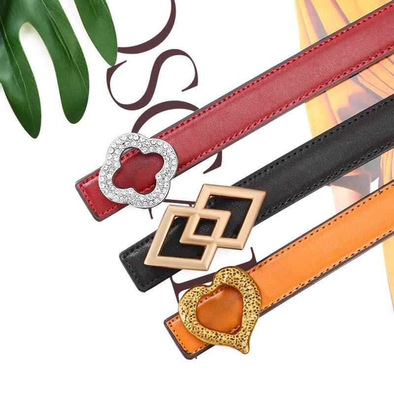 ベルト レディース 細ベルト PUレザー デニム ジーンズ アンティーク バックル 花柄 ブラック レッド カーキ 110cm 120cm