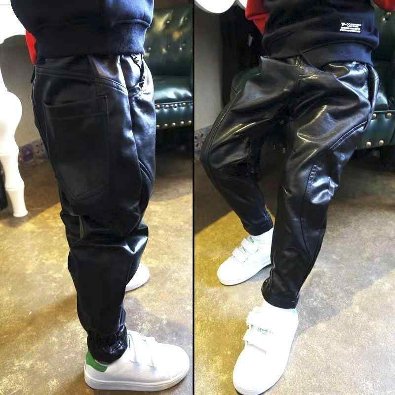 パンツ キッズ 子供服 PUレザーパンツ 秋冬 裏起毛 ハーレムパンツ ストリート ダンス ズボン ボトムス 80 90 100 110 120 130 140 150