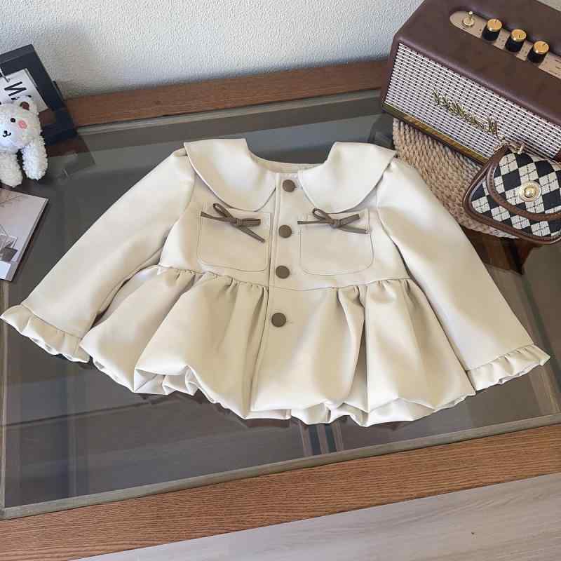 子供服 アウター 女の子 春秋 PUレザー ジャケット ショート丈 襟付き 無地 長袖 かわいい おしゃれ レザー風 韓国風 スプリングコート 普段着 通園 通...