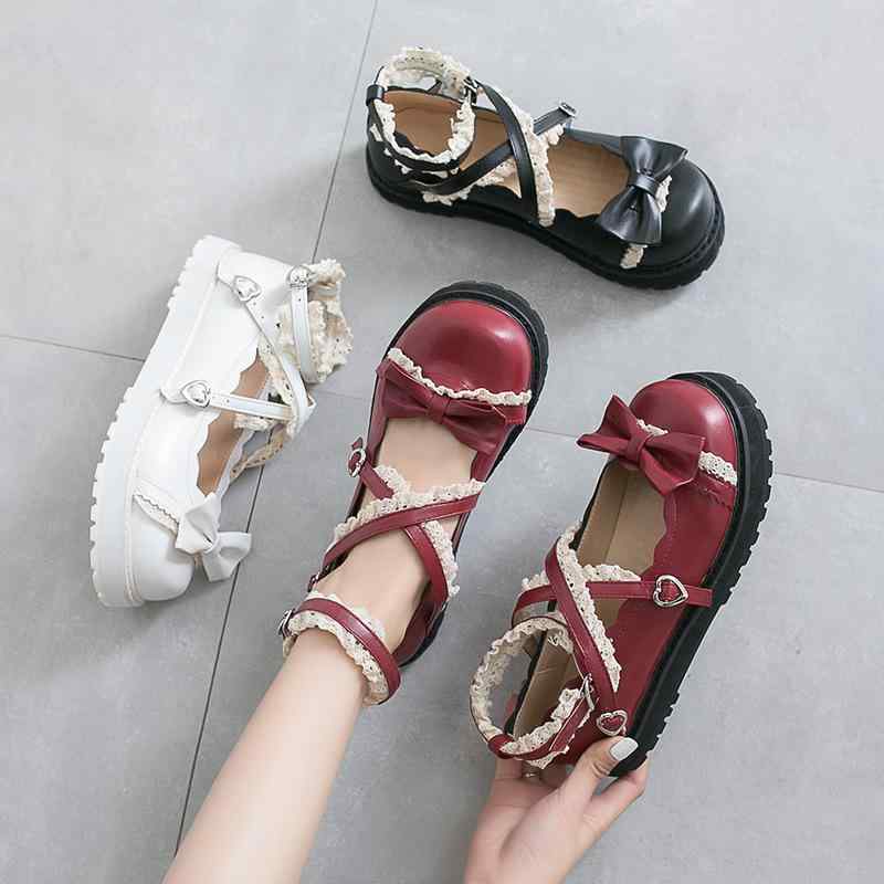 靴 レディース 厚底シューズ ローファー 日系 ラウンドトゥ かわいい PUレザー 春 白/赤/黒