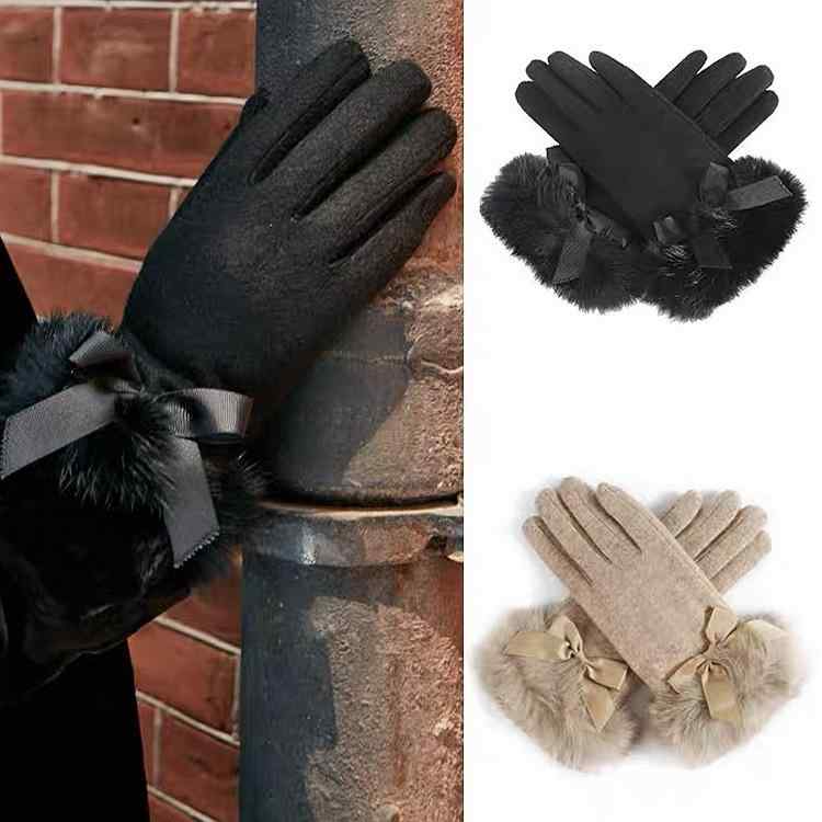 ・カテゴリ: 手袋・素材: ウール・対象: 女性・加工: プリント・機能: 保温・柄: 模様・タイプ: ミトン・カラー: ブラック・サイズ: フリー