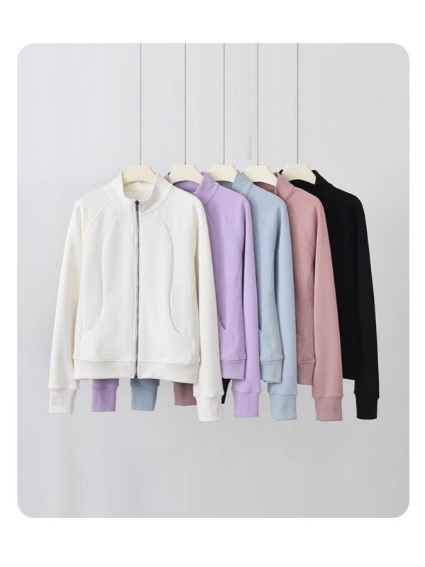 カーディガン レディース 長袖 立襟 スリム 幾何学模様 モダール ポリエステル 日韓風 カジュアル スタイル 黒 ブラック ピンク 紫 パープル 青 ブルー