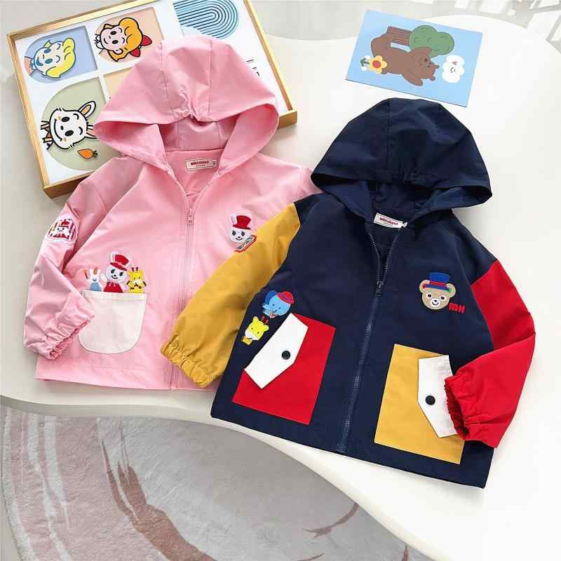 子供服 マウンテンパーカー 男女兼用 春物 防風 ジャケット 小学生 中学生 幼稚園 保育園 遠足 普段着 アウター ピンク 紺