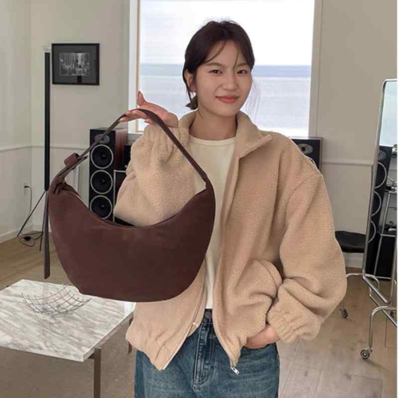 フリースジャケット レディース 秋冬 韓国風 カジュアル ゆったり トップス シニール 杏色 ブラウン ポロ襟 長袖