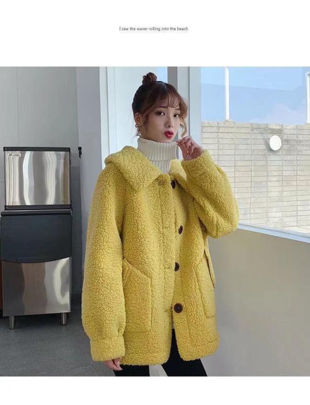 ・型番: XYY1002・素材: 羊羔毛、粘胶纤维・柄: 無地・シルエット: ゆったり・組み合わせ: 単品・厚さ: 厚手・袖丈: 長袖・袖のタイプ: レギュラー袖・ネックライン: 襟付き・デザイン: ポケット・製法: パッチワーク/拼接・カ...