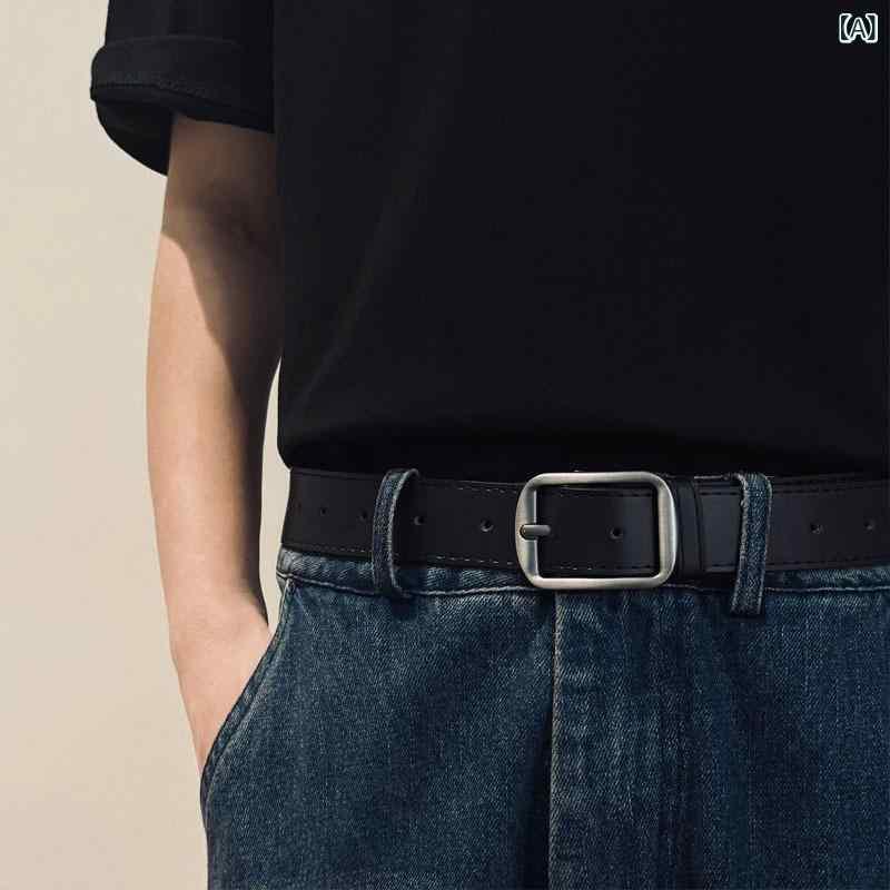 ベルト レディース メンズ ジーンズ 学生 男性用 女性用 ブラック コーヒー色 PUレ...