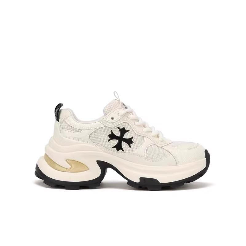 スニーカー レディース 厚底 インヒール クロスデザイン 7.5cm 疲れない ランニング ウォーキング 普段..