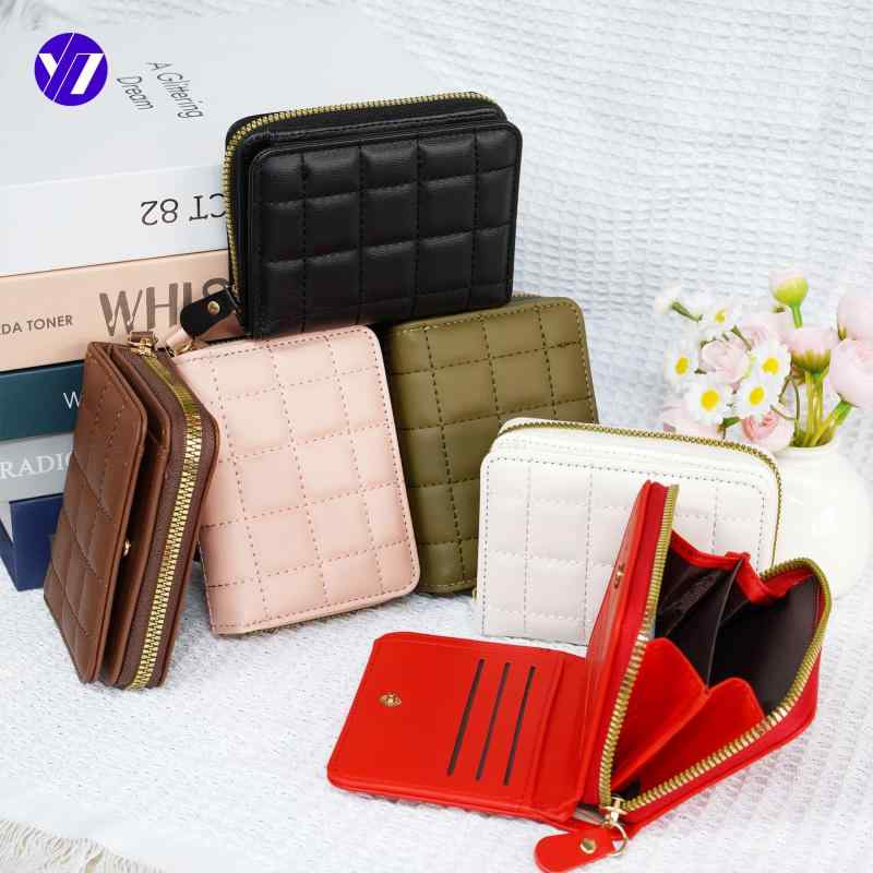 財布 レディース ミニ財布 ファッション 韓国風 ファスナー 多機能 カード入れ 多数収納 クロスボディバッグ 防水 撥水 耐摩耗 グリーン ブラック レッド ブラウン ピンク ホワイト