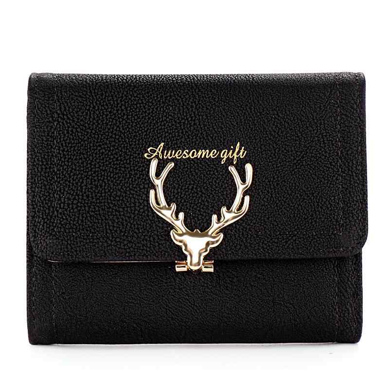 財布 レディース かわいい 三つ折り財布 韓国風 学生用 ウォレット PUレザー ミニ財布 ブラック ピンク ブルー ブラウン コンパクト 軽量 普段使い(4)