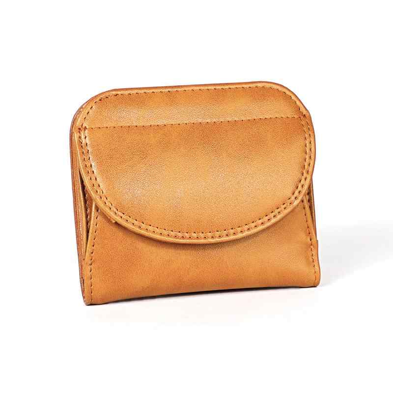 財布 レディース ミニ財布 本革 二つ折り スナップボタン式 小銭入れ カードケース 盗難防止 RFID スキミング防止 ブラウン ブルー ブラック パープル ピンク