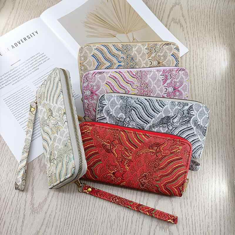 B, C, D, G, J, L, S, T, Z - 財布 レディース 花柄 大容量 ウォレット ラウンドファスナー 長財布 カードケース 札入れ 小銭入れ付き PUレザー 軽量 防水 多機能 ブラック レッド グリーン ブルー ピンク