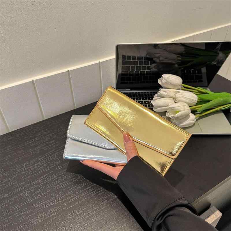 レディース バッグ 財布 カード入れ 韓風 ロングタイプ 上品 ファッション 単色 光...
