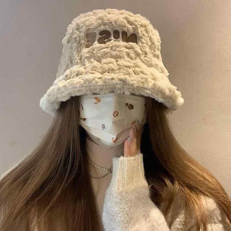 帽子 レディース 秋冬 バケットハット あったか ふわふわ 小顔効果 防寒 ベージュ