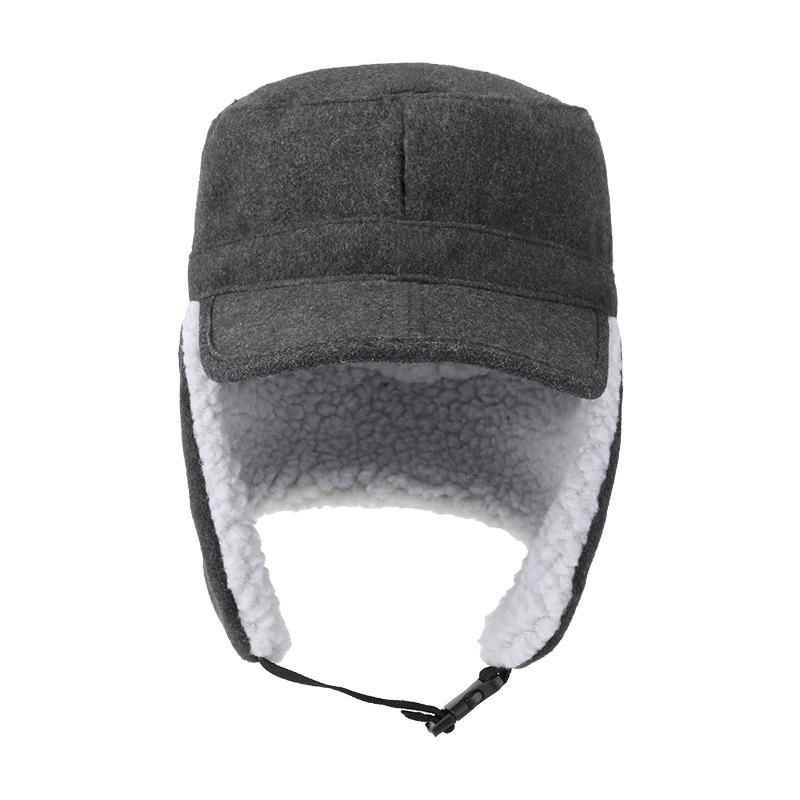 帽子 秋冬 男女兼用 ファッション 折りたたみ 厚手 防寒 シープボア キャップ ウール混紡(4.0)