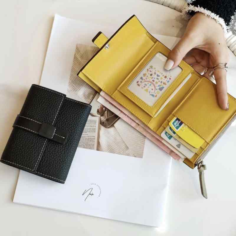 財布 レディース 本革 ミニ財布 三つ折り財布 カードケース コインケース レザー 婦人 女性 小銭入れ 多機能 カード入れ コンパクト Rivet 黒色 紺色 白色 赤色 灰色