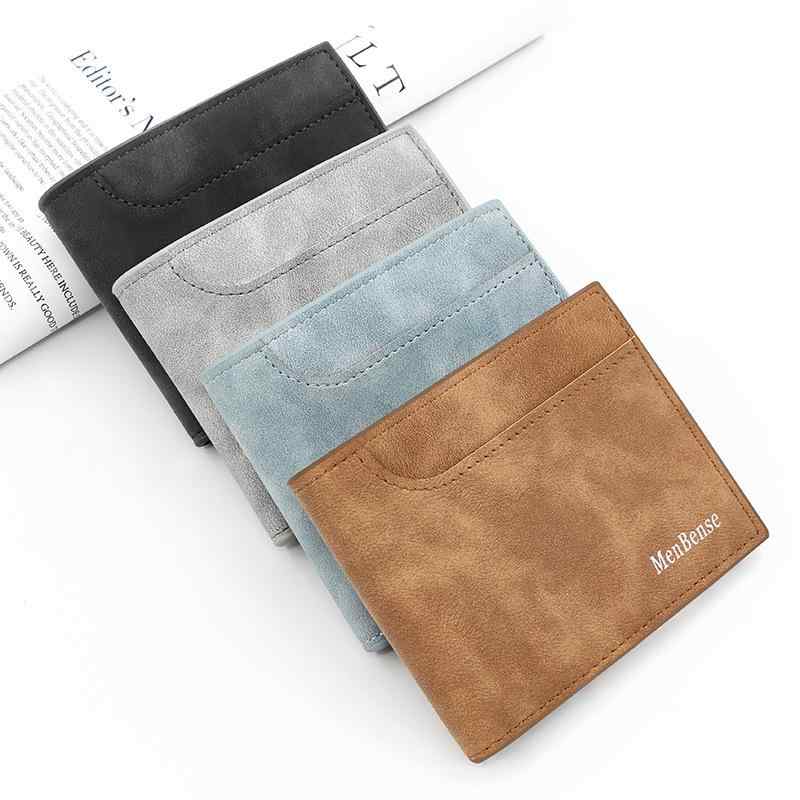 財布 メンズ 男性用 二つ折り財布 PUレザー 大容量 カードケース 札入れ コインケース ブルー グレー ブラウン ブラック 軽量 普段使い