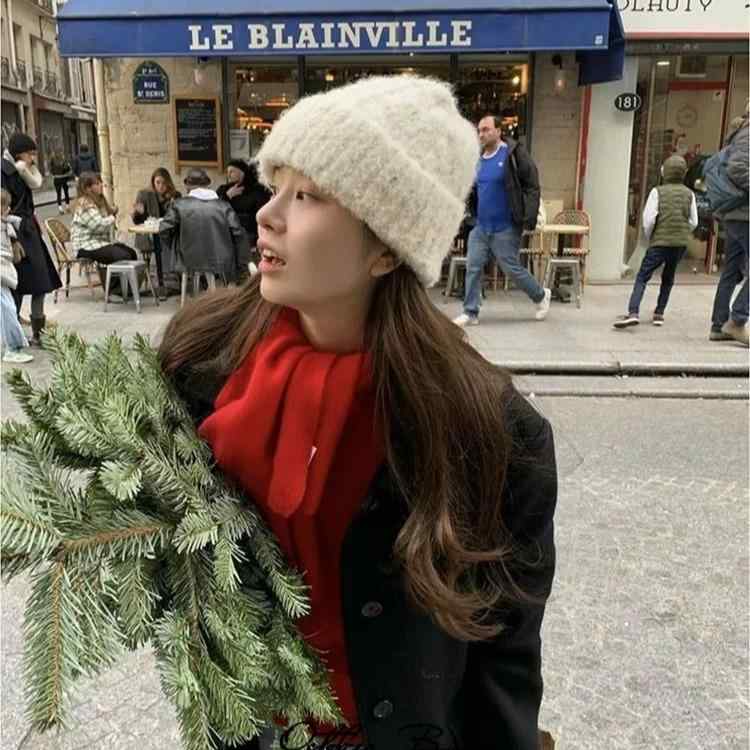 ニット帽 レディース 秋冬 レトロ ケーブル編み 無地 ビーニー 韓国風 防寒 あったか 白 黒 紫 グレー ブラウン カーキ 黄緑 パステルピンク