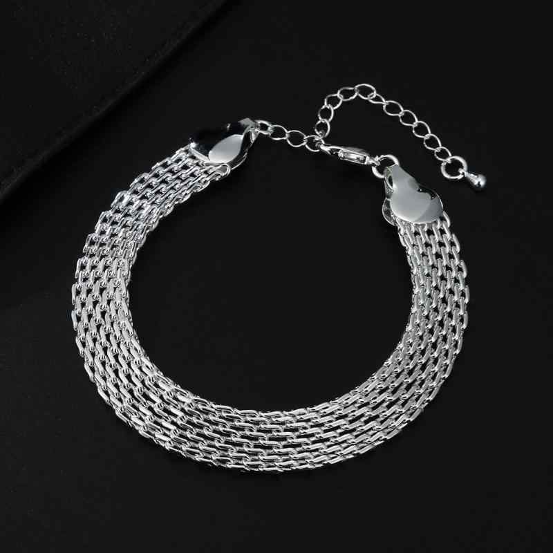 Moonstone - ブレスレット レディース ファッション 編み込み シルバー925 電気メッキ 幾何学模様 トレンド ラグジュアリー エレガント 手元 おしゃれ アクセサリー ギフト 記念日 贈り物