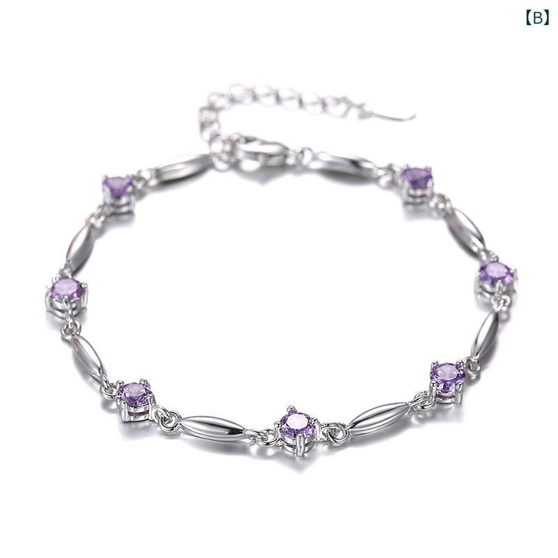 ブレスレット レディース 女性用 花柄 花モチーフ シルバーカラー 電気メッキ加工 誕生日 プレゼント ギフト