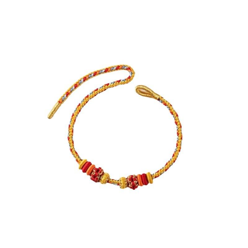 手編みブレスレット レディース メンズ 手作り お守り 幸運の如意モチーフ ミサンガ風 ファッション 通勤 かわいい 糖果 春日 淡紫 敦煌 九色鹿 龍鳳呈祥 千と千尋 浅粉 青緑 秋香緑 香芋紫 小桔子 星黛露 玉桂狗