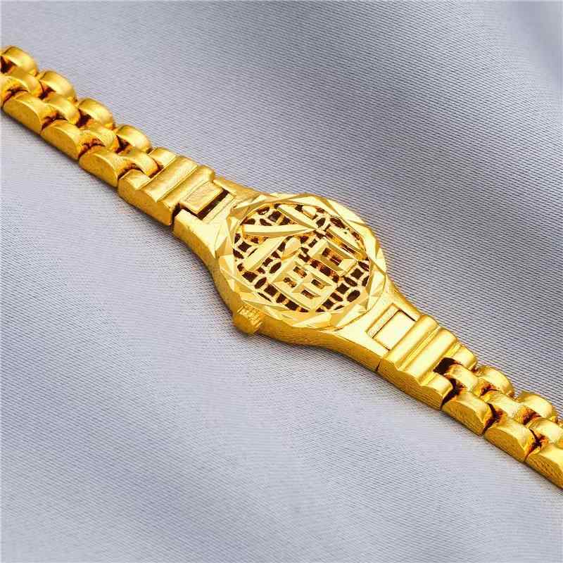 ブレスレット レディース シャー金 エレガント ハート 四つ葉 クローバー 福字 バングル リストバンド アクセサリー 電気メッキ加工 幾何学模様 かわいい おしゃれ トレンド