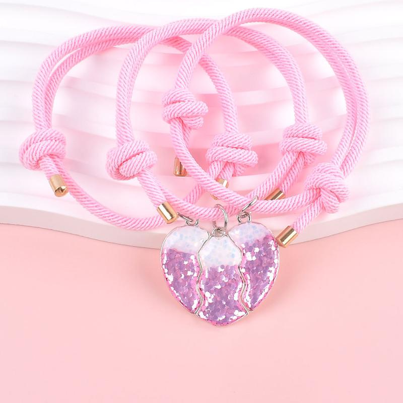 Jade - ブレスレット レディース アレルギー対応 ハート 磁石 調整可能 親友 友情 姉妹