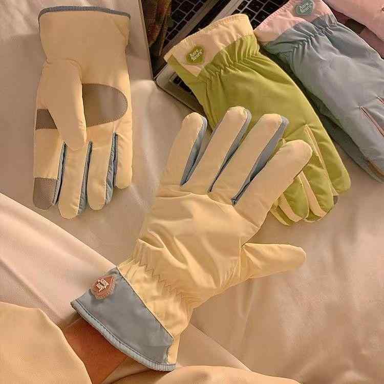 手袋 レディース 防寒手袋 スマホ対応 グローブ 裏起毛 かわいい 蝶結び 秋冬 学生 自転車 バイク スキー