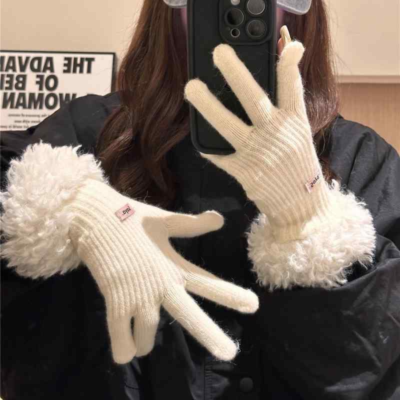 ・素材: 晴纶・機能: 保温、防風・スタイル: 百搭・タイプ: 分指手袋・用途: 防寒・カラー: ピンク、ブラック、オフホワイト、ブルー、レッド、コーヒー、マスタード