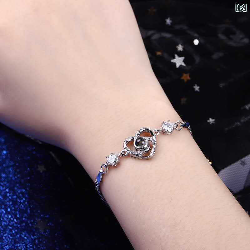 ブレスレット ペア レディース カップル ハート 記念日 誕生日 プレゼント 恋人 友達 ローズゴールド シルバー