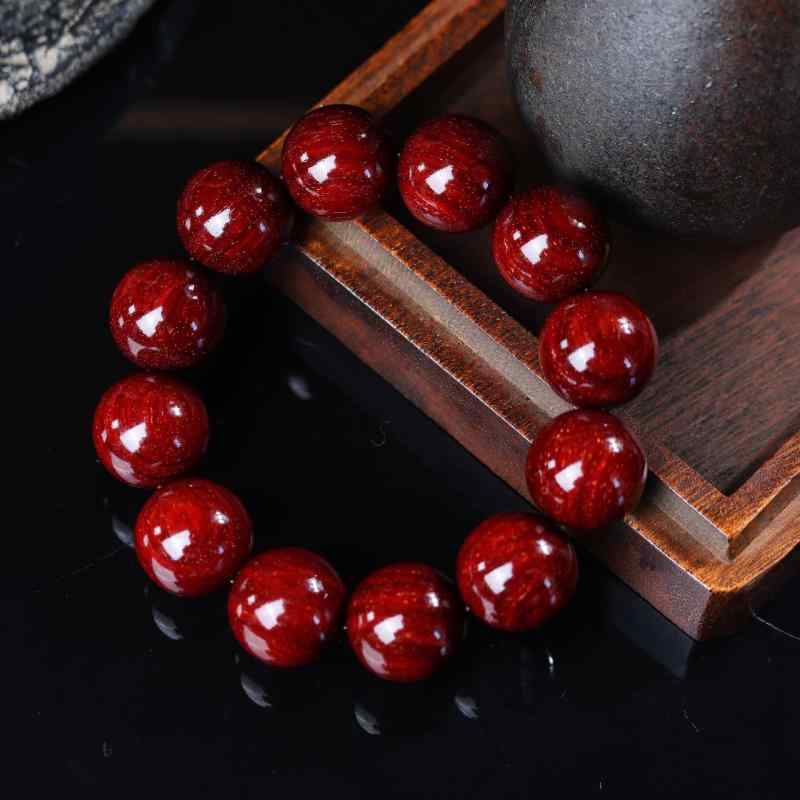 ブレスレット レディース メンズ 天然インド小葉紫檀 108玉 念珠 高油密 男女兼用 ハンドメイド アクセサリー