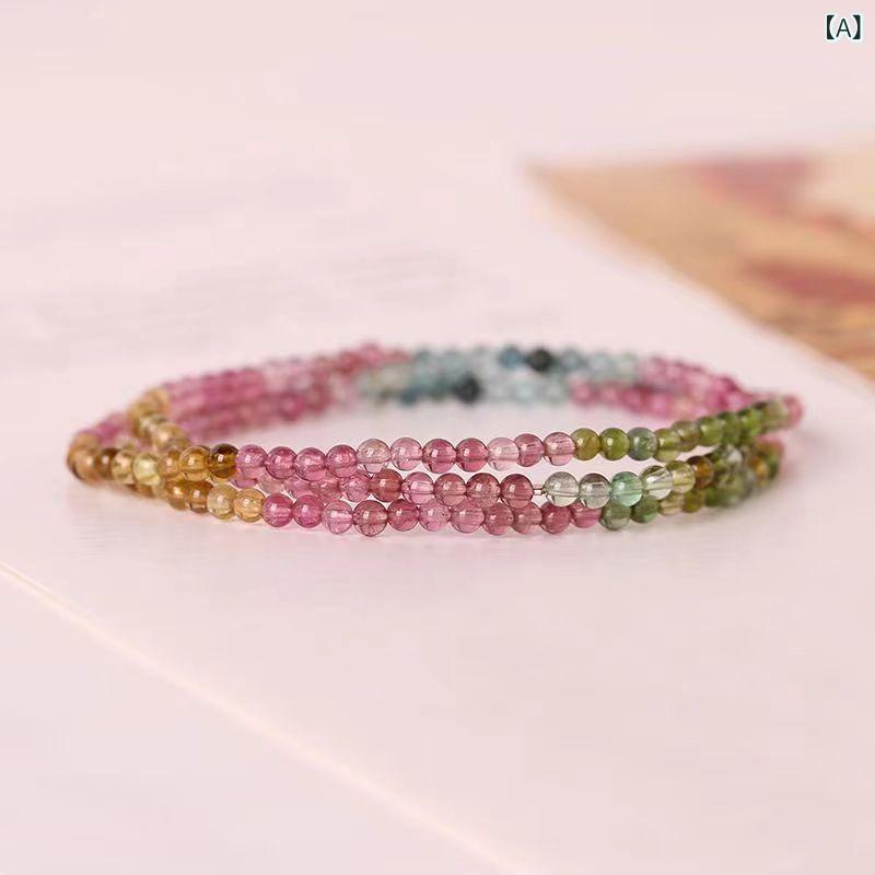 ブレスレット レディース 女性用 碧玉 ビーズ 多連 3連 エレガント きれいめ プレゼント ギフト