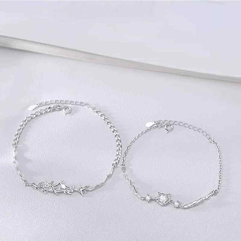 ・素材: 銅・処理: 電気メッキ・スタイル: ペア・デザイン: 動物/干支・カラー: 小猫(女性用), 小魚(男性用)・カテゴリー: ブレスレット・対象: ペア・テイスト: 軽奢風・流行要素: 猫