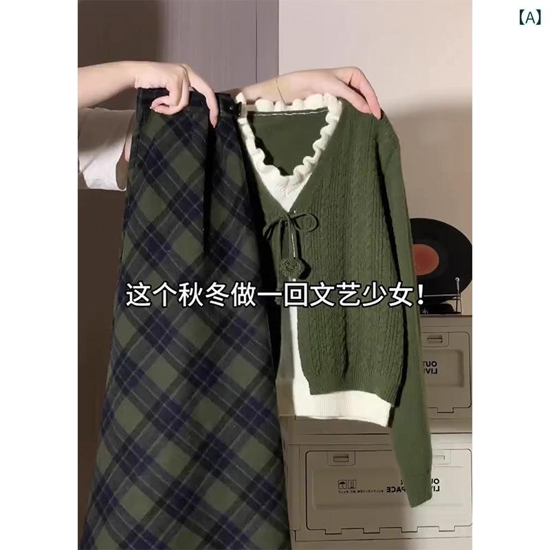 楽天市場】チェック柄ニット セットアップの通販