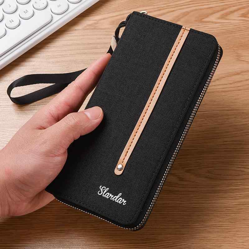C, D, T, R, W - バッグ 男性用 帆布 手提げ 鞄 大容量 スマホ収納 ストライプ柄 グレー ブラック ブルー デイリーユース