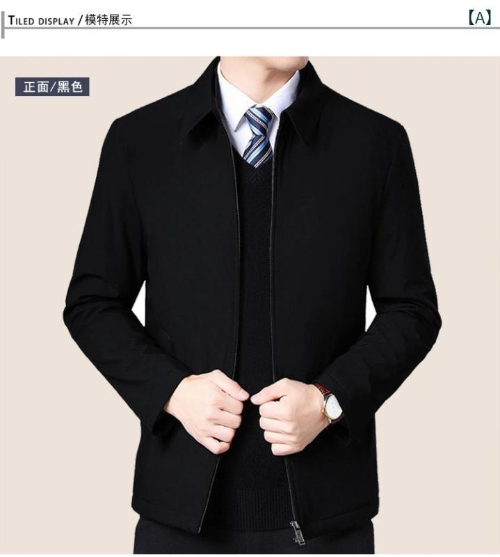 ジャケット メンズ 男性用 アウター 秋冬 ビジネス 普段使い カジュアル 立襟 紳士 シニア 多ポケット ブラック 紺色 カーキ shadowtail-10431372 シャドーテール サンプル画像2