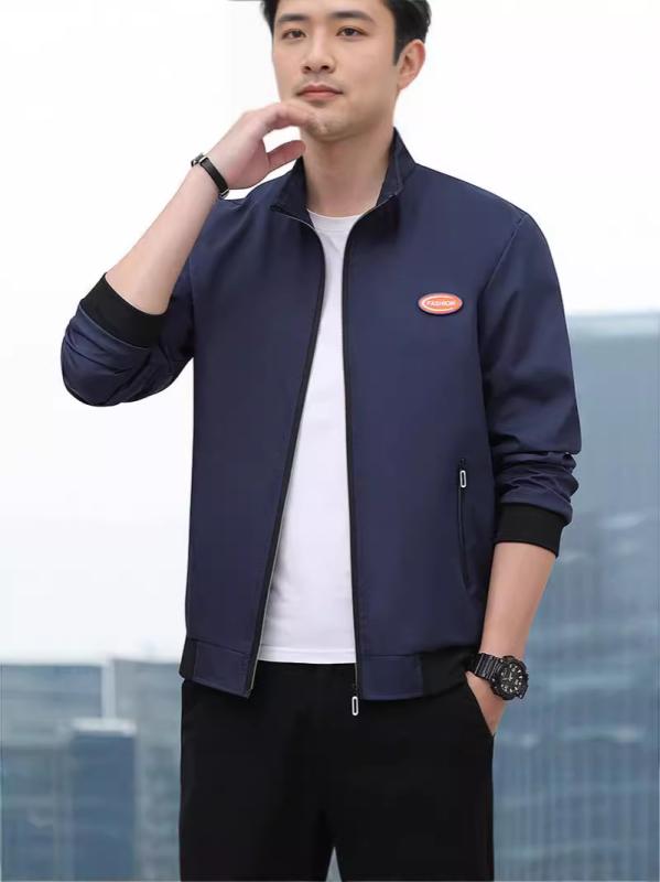 ・素材: ポリエステル100%・カテゴリ: ジャケット・スタイル: 韓国風・対象年齢: 成人・性別: 男性・対象: 35歳以上・襟の形: スタンドカラー・フィット: ゆったり・前立て: ジッパー・フード: なし・厚さ: 薄手・柄: 無地・誤差範囲: 1-3cm・シーン: カジュアル・ディテール: ジッパー装飾・裾のデザイン: ラウンド・着丈: レギュラー・ポケット: ジッパー付き・着方: アウター・袖丈: 長袖・袖のタイプ: レギュラー・色: グレー、ブラック、ブルー・サイズ: M、L、XL、2XL、3XL、4XL、5XL・機能: 防風